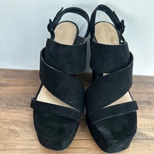 Zara Elegant Black Platform Heels